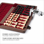 Jogo de Xadrez Clássico Dobrável Portátil Madeira Premium