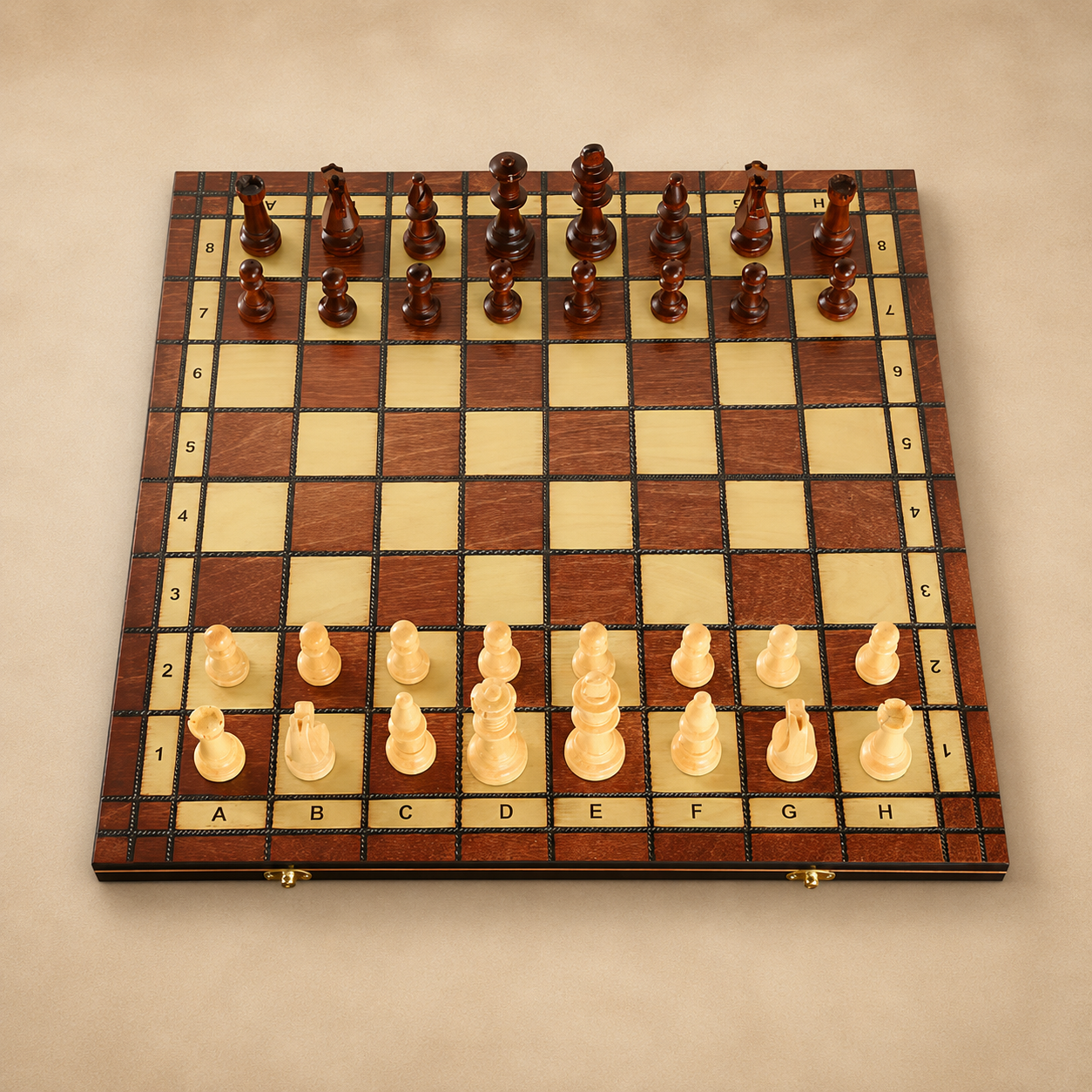 Jogo de Xadrez Escovado Magnético Portátil