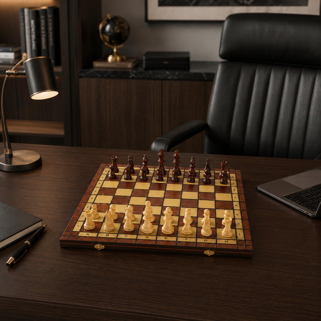 Jogo de Xadrez Escovado Magnético Portátil