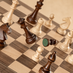 Jogo de Xadrez Magnético Dobrável Madeira Premium