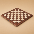 Tabuleiro de Xadrez Profissional Torneios Madeira Maple Marchetado com Capa