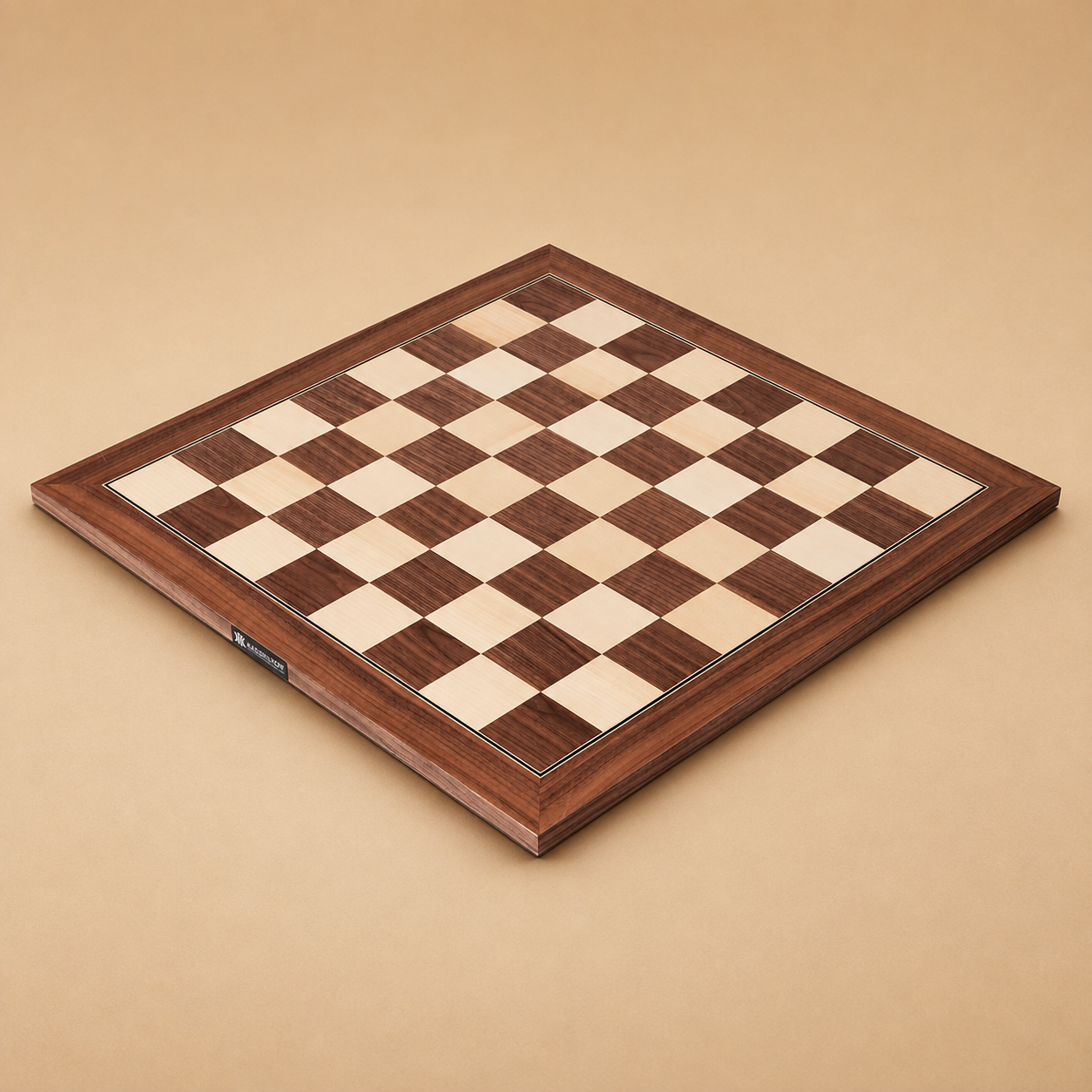 Tabuleiro de Xadrez Profissional Torneios Madeira Maple Marchetado com Capa