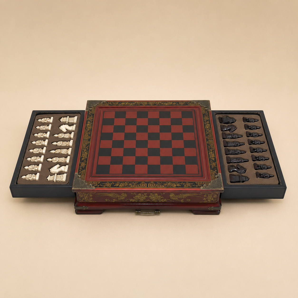 Jogo de Xadrez Guerreiros de Terracota Madeira