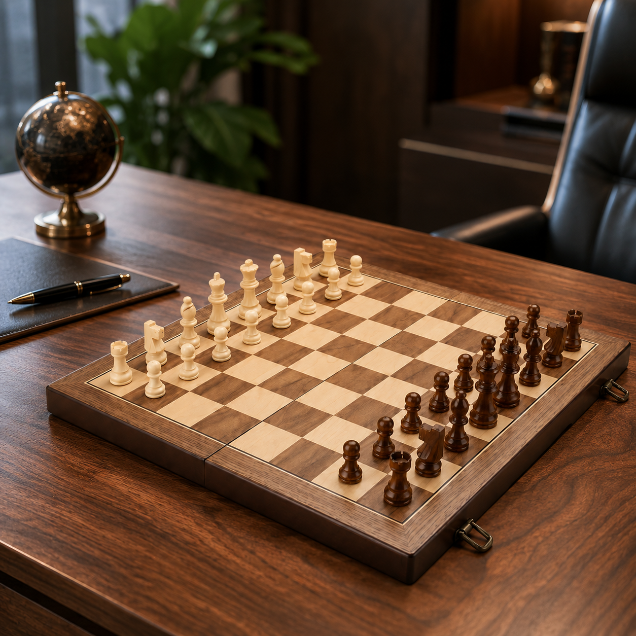 Jogo de Xadrez Imperial Magnético Portátil