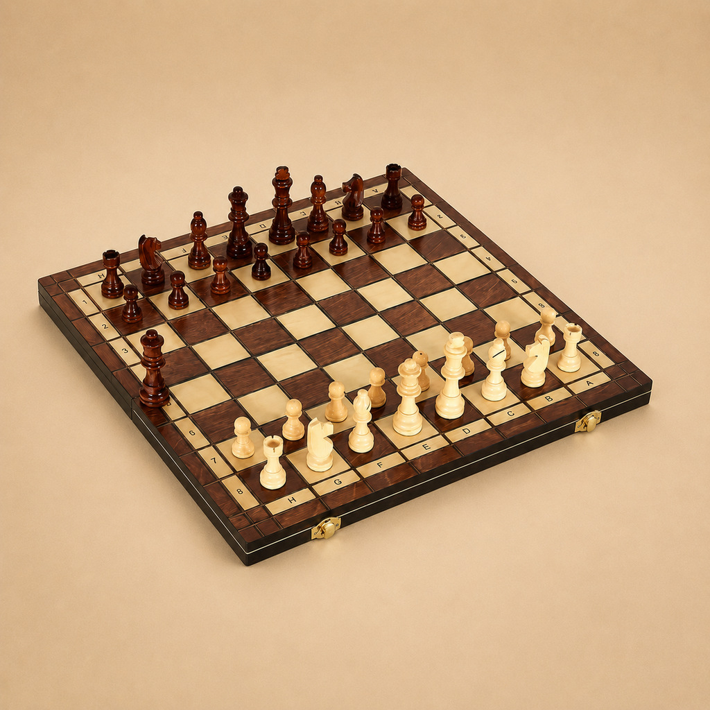 Jogo de Xadrez Escovado Magnético Portátil