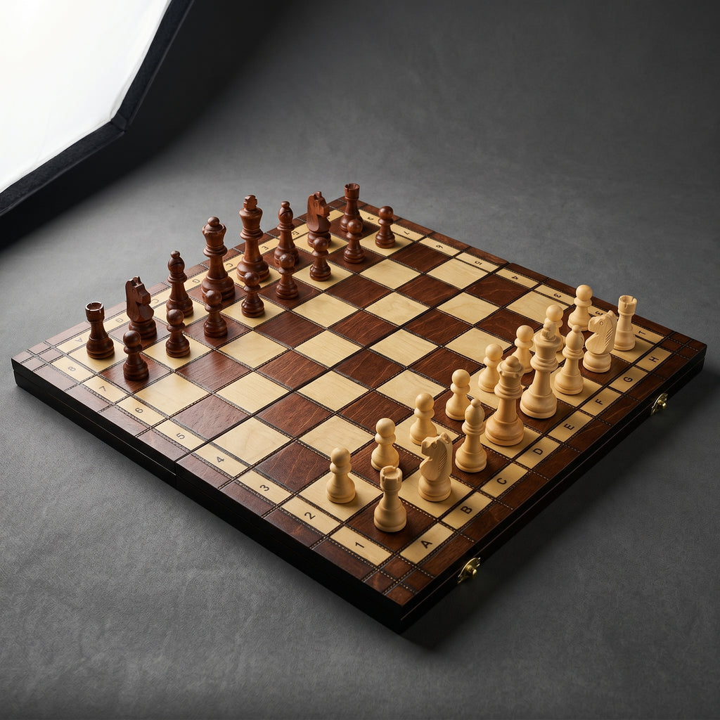 Jogo de Xadrez Escovado Magnético Portátil
